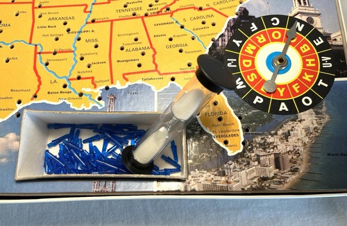 Vintage "SEE THE U.S.A.!" Peg Map Educational Board Game 1966 Cadaco Complete - Picture 3 of 4