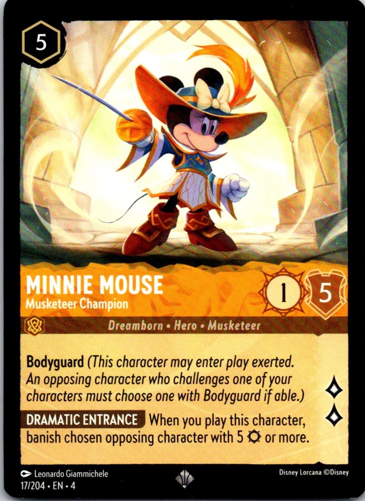 Minnie Mouse - Musketeer Champion - 17/204 - Ursula's Return - Lorcana - NM