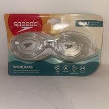 Speedo Stylish ADULT CLEAR BOOMERANG GOGGLES ANTIFOG NO LEAK UV PROTECTION