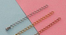10PCS Waterproof Stainless Steel 2" Extender Chain with Drop SSC51-S