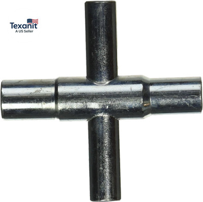 Mint Craft T1543L 4-Way Sillcock Key, for Use with 1/4 and 5/16 in Square Stem,