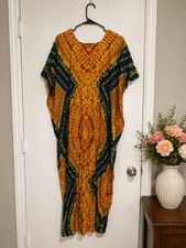 African Boubou Kaftan Maxi Ankara Dashiki Loose Fit One Size Dress