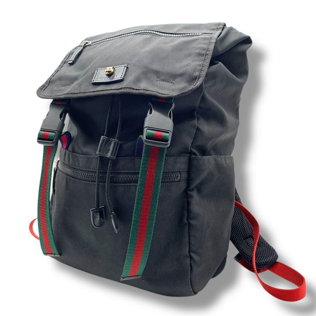 GUCCI Sherry Line Tiger Head Backpack Animalerie Black Gift Present