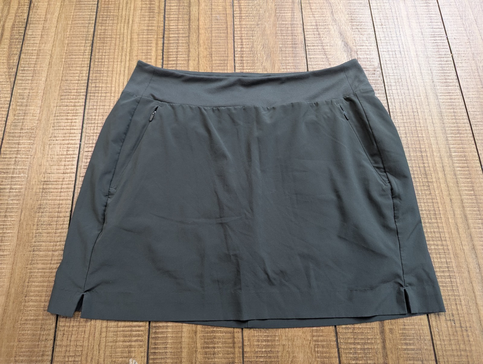 C7Athleta Soho Skort Womens 12 Gray Pull On Tennis Golf Pickleball Hiking Active