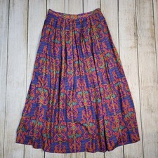 Vintage Waterville Size 29 Ornate Jewel Tone Maxi Skirt Tapestry Boho Festival