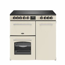 Image of Belling 444411818 Farmhouse 90cm Electric Range Cooker Cream RRP £1299!!