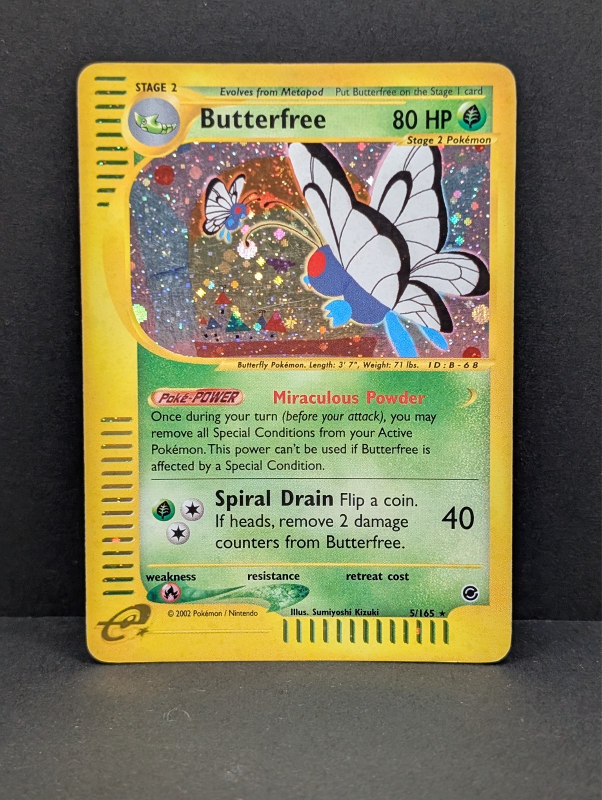 Butterfree 005/165 Expedition Base Set Holo Ultra Rare Pokemon TCG Nintendo LP