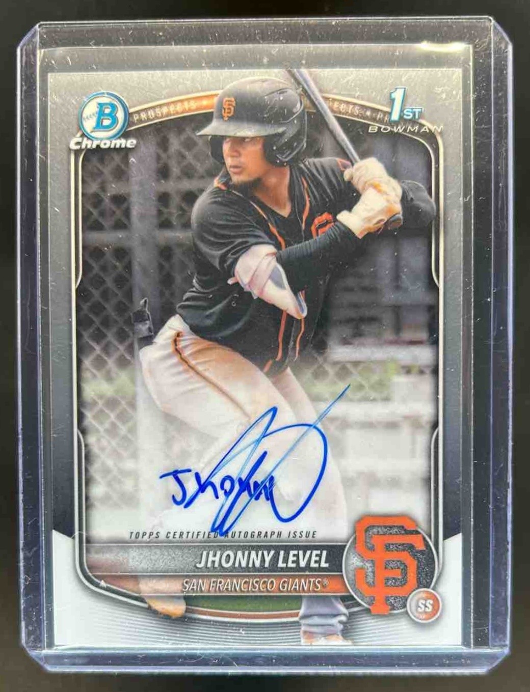 2025 Bowman Jhonny Level Chrome Auto 1st Prospect #CPA-JL Giants