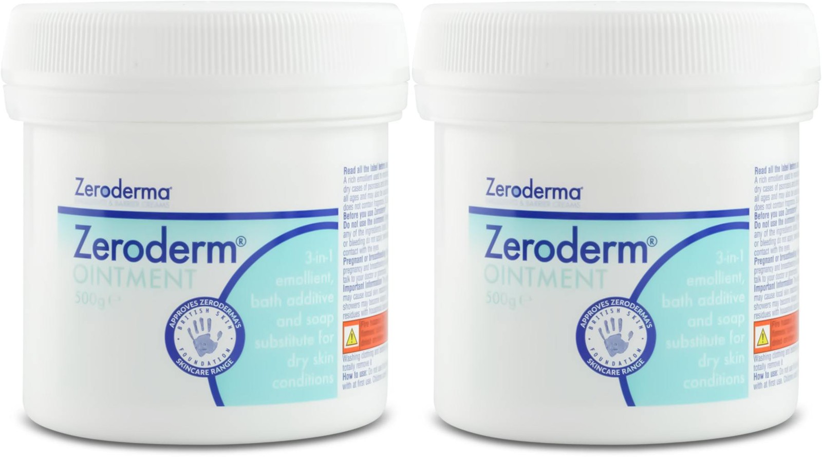 Zeroderm 3in1 Rich Emollient Ointment and Bath Additive Large 500g Tub - Image 14