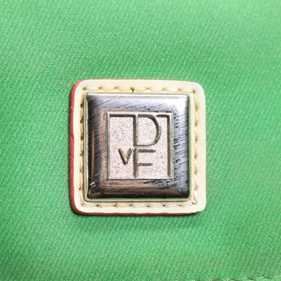 Bolso de viaje Diane von Furstenberg Weekender XL verde lona imitación cuero Foto 2 de 4