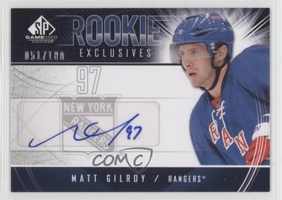 2009 SP Game Used Edition Rookie Exclusives /100 Matt Gilroy #RE-MG Auto RC 1i0