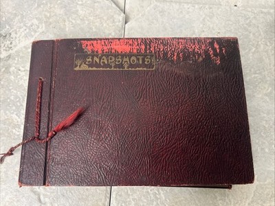 Antikes Vintage Fotoalbum 1930 s & 40 s ca. 100 Fotos Schnappschüsse #J