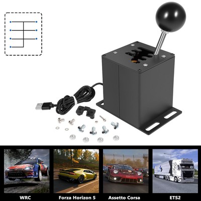 PC USB Sim Racing Shifter 6+R H Gear Shifter for Logitech G29 G27 G920,T300RS/GT