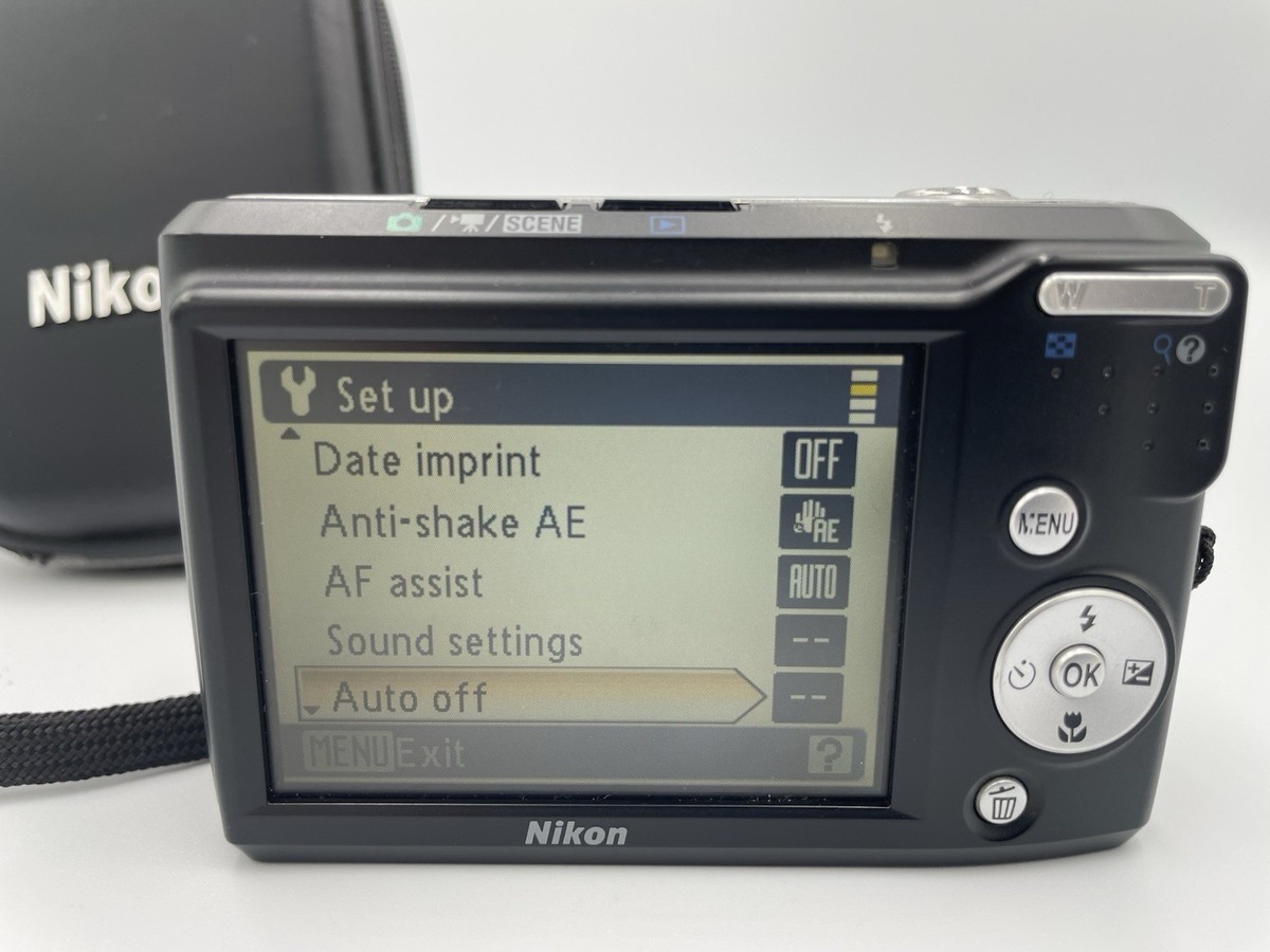 Nikon Digital Camera Coolpix L16 7.1MP Black Tested w/ Memory Card