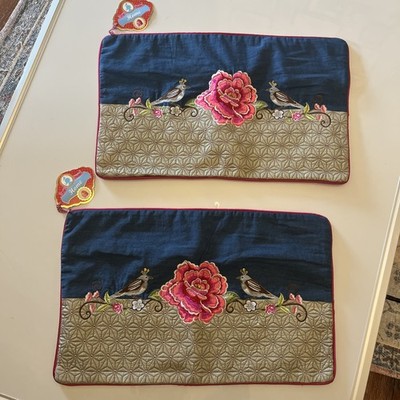 Pip 2 pc Studio Embroidered Pillow Cover With Quilting 19,5x12 inch 