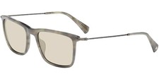 John Varvatos Men's Grey Slim Square Sunglasses w/ Titanium Temples SJV551530GRE