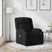 Massagesessel Relaxsessel Schwarz Stoff Elektrisch Klappbar