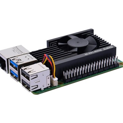 Aktiver Kühlkörper für Raspberry Pi 5 Armor Lite V5 mit PWM Lüfter Aluminium