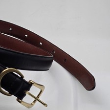 Coach Vintage 2801 Black Skinny Leather Belt Women\'s Y2K Brass Buckle Size 28 Coach Black Skinny Belts for Women for sale | eBay main image 4