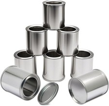 8 Pcs 1/4 Pint Size Empty Metal Paint Cans, 0.5 Cup Paint Storage Containers ...