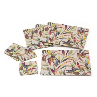 4er Set Schmetterling Tischsets & Untersetzer | 8 Stück Küche Esstisch Matte Set