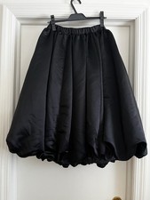 Black Comme des Garcons Satin Bubble Skirt Small