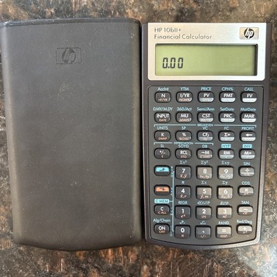 Hewlett Packard HP-10BII+ Plus Financial Calculator Case - Tested Works!
