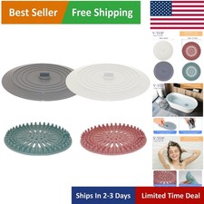 4 Pack Silicone Shower Drain Hair Catcher Tub Stopper No Clogs Guaranteed