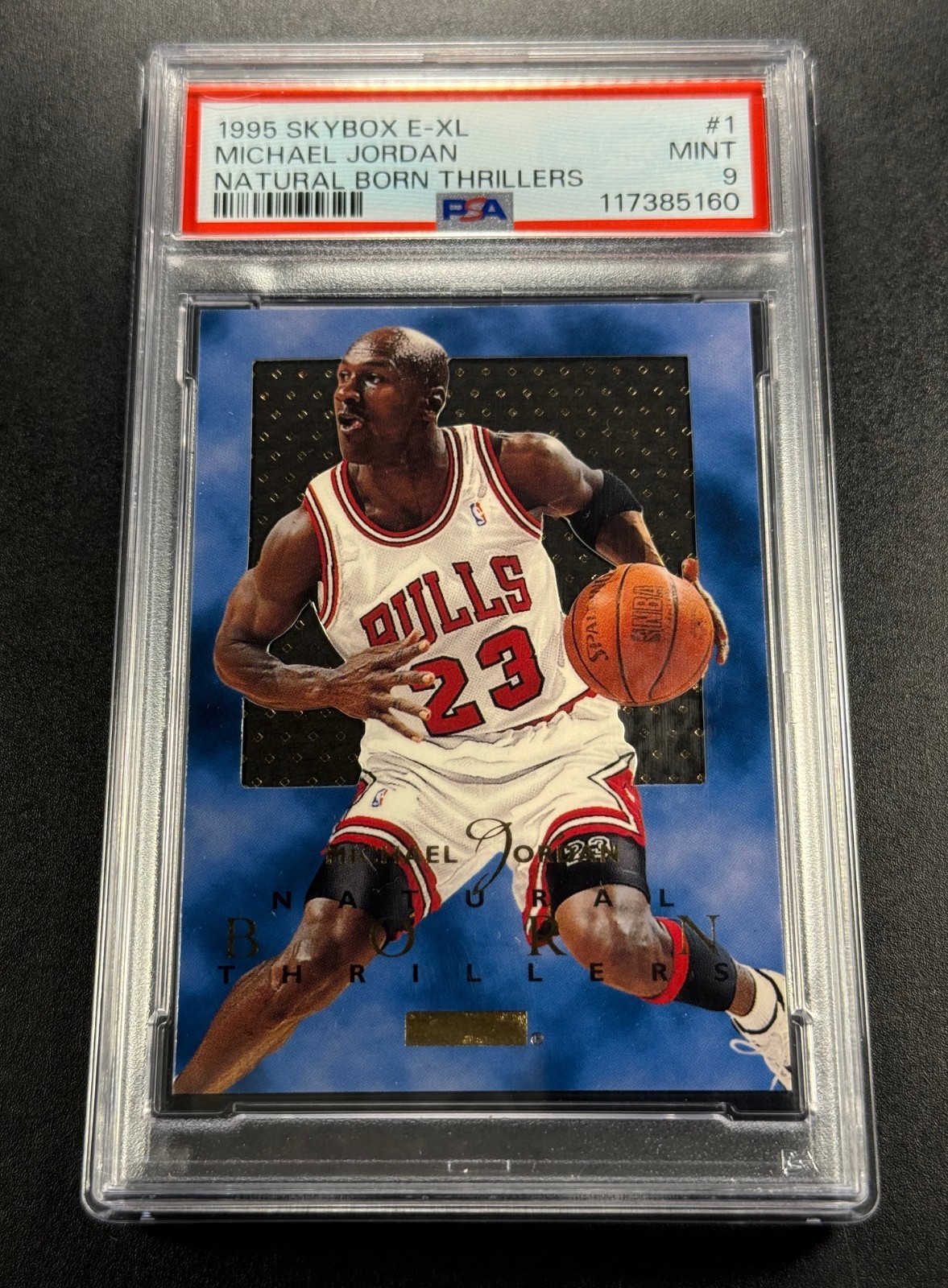 MICHAEL JORDAN 1995 SKYBOX E-XL #1 NATURAL BORN THRILLERS INSERT PSA 9 MJ NBA