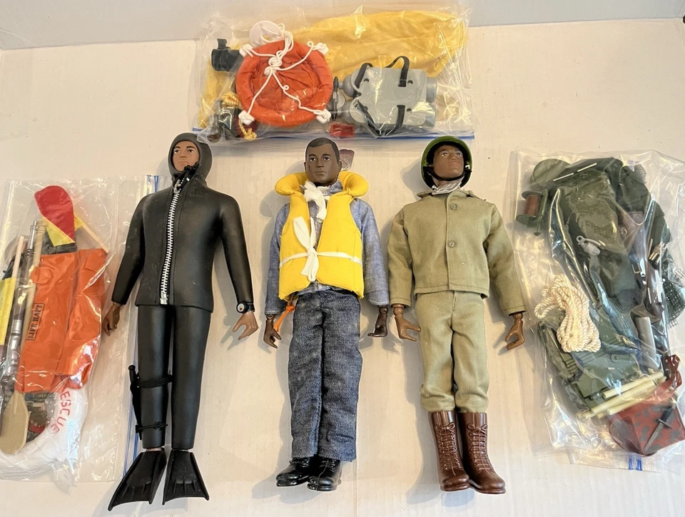 GI JOE 12" CABEZA PINTADA RETRO CONJUNTOS FIGURA AA LOTE 1/6 EJÉRCITO BUCEO MARINA KENNEDY Foto 3 de 4