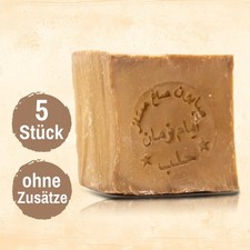 5 St Aleppo-Seife 80/20 Olivenöl Lorbeeröl basische Körperpflege handgemacht Neu
