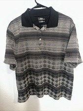 PGA Tour Men s Golf Polo Shirt Woven Texture Size Large Short Sleeve