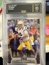 2020 Leaf Draft #01 Rookie Card Joe Burrow Quarterback LSU Tigers. rookie card picture