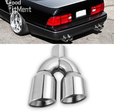 Per Lexus LS 430 460 2,5" Ingresso 3,5" Scarico Doppio Tubo Punte di Scarico Terminale