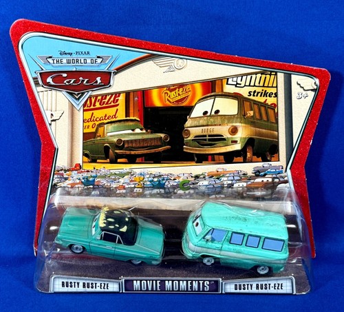 New - RUSTY & DUSTY RUST-EZE - Pixar WORLD OF CARS 2-Pack MOVIE MOMENTS Van CAR