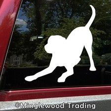 Labrador Retriever Vinyl Decal V2  Dog Yellow Black Lab Puppy  Sticker