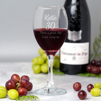 Personalisierte Geburtstag Weinglas Geschenkideen für Sie Frauen Mama Mädchen Damen