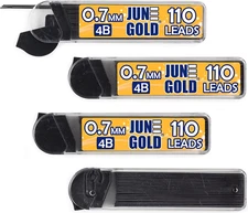 440 Pieces, 0.7 mm 4B Lead Refills, 110 Pieces Per Dispenser, Medium Thickness,