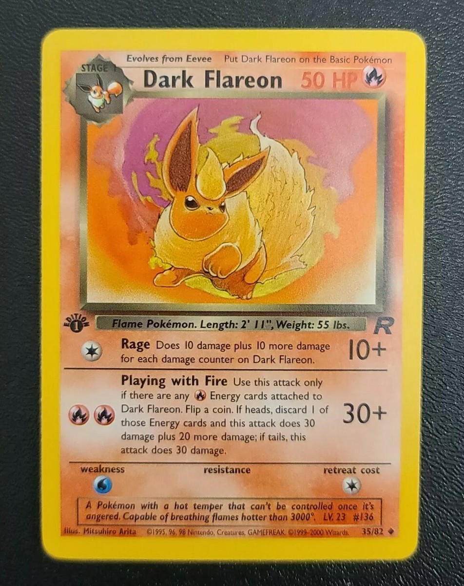 Lubis Cadir ROTTEN ORANGE 　 　　（未開封新品） 1st Edition Dark Flareon 35/82 Team Rocket Pokemon Card LP