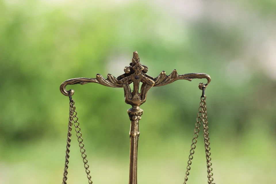 Scales of justice, Lawyer Gift, Law Office decor, Brass Cast, Office Decor, - image 3 of 4