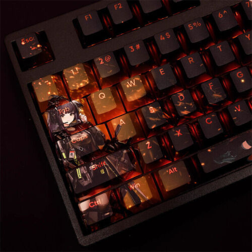 108 Keys Arknights Jessica PBT RGB Cherry MX Keycaps For Mechanical Keyboard - Picture 4 of 6
