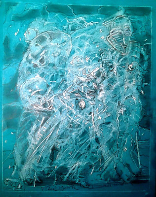 Surrealist, Impressionist, pastel drawing -New York