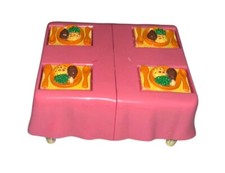 Dora the Explorer Pink Dollhouse Food Flip Expanding Table 2003