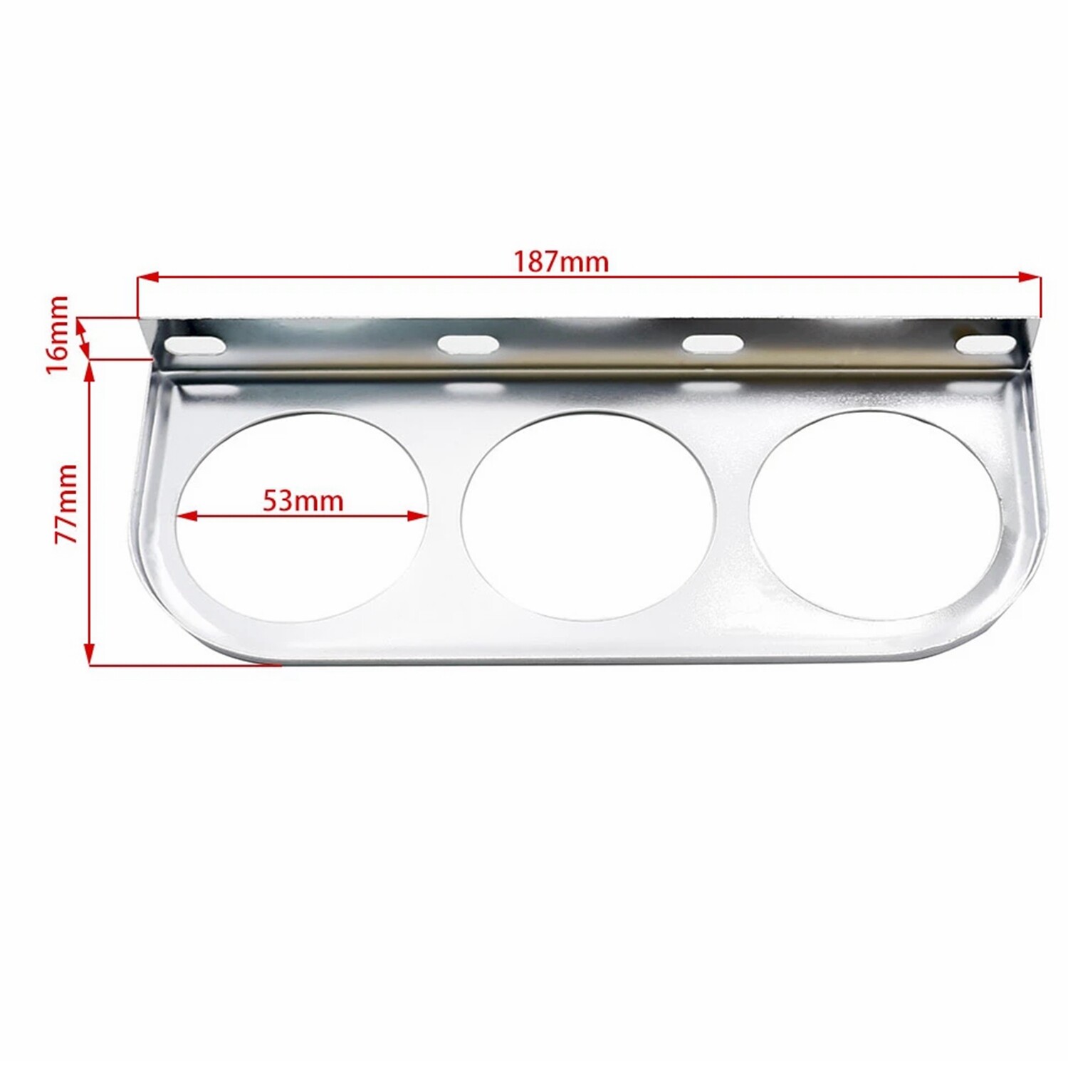 Silver Triple Gauge Set Water Temp Oil Pressure AMP Meter Mechanical 2'' 52mm US