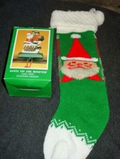 MIDWEST Santa Chimney Cast Iron Christmas STOCKING HOLDER Hanger & Stocking  NEW