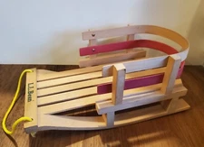 LL Bean Toy Pull Sled Wood Wooden Youth Kids 12” X 6 1/2” X 5” - Pretend Play