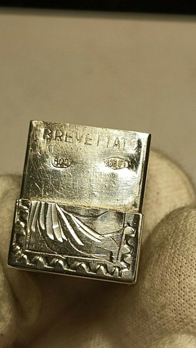 Porta rossetti vintage Italia Brebettato floreale argento 800 porta rossetti - Foto 11 di 12