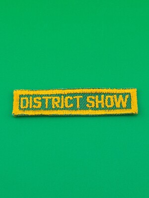 District Show Green & Yellow Segment Strip Patch BSA Boy Scouts Of America NEW