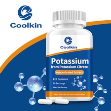 Potassium 99mg - Supports Normal pH, Fluid and Electrolyte Balance, Heart Health