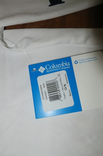 OS ❤️COLUMBIA SUPER SPORTS TOP WORK OUT LOOSE LONG SLEEVE WHITE SWIM YOGA CAMPUS - Picture 2 of 5